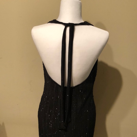 Black Shimmering Cocktail Dress - Picture 5 of 8